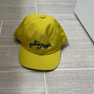 Kids Yellow Green Cap with Embroidered Logo